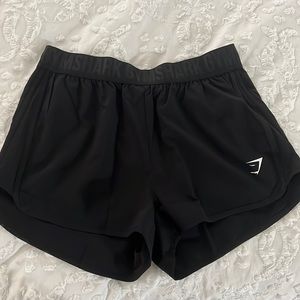 GYM SHARK BLACK RUNNING SHORTS L